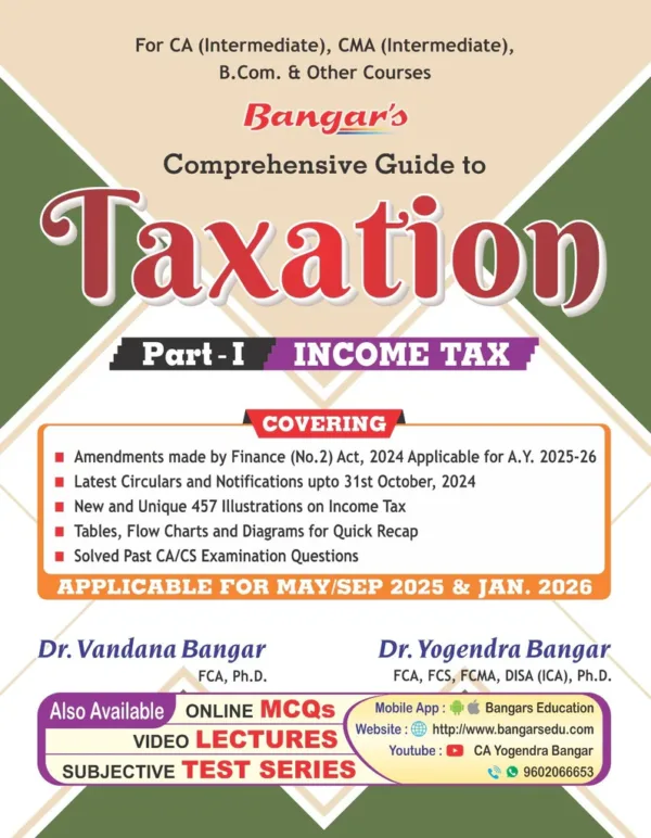 CA Inter Guide to Income Tax By Yogendra Bangar May 25