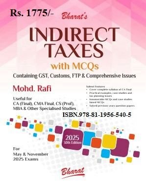 CA Final Indirect Taxes By Mohd Rafi May/Nov 25 Exams