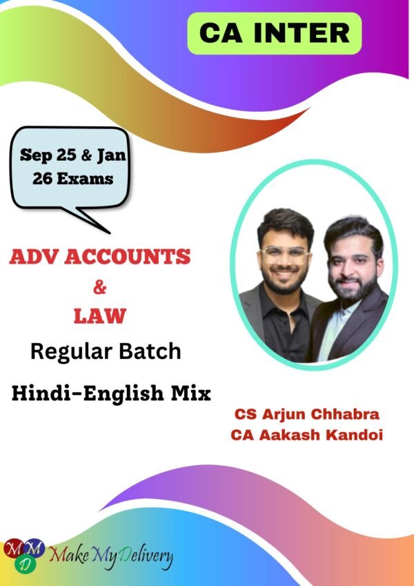 CA Inter Law and Accounts Regular Batch By CA Aakash Kandoi