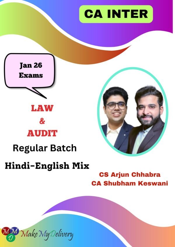 CA Inter Law and Audit Regular Batch By CA Shubham Keswani