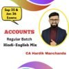 CA Foundation Accounts (Regular Batch) By CA Hardik Manchanda