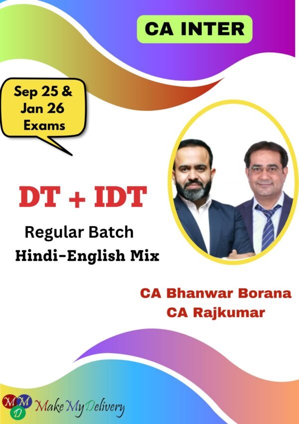 CA Inter DT & IDT GST Regular Bhanwar Borana Rajkumar