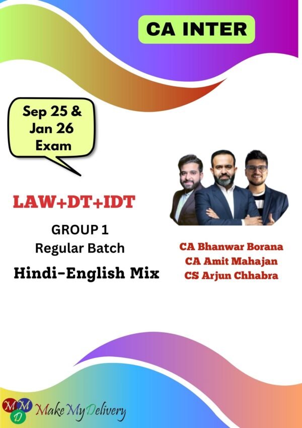 CA Inter Taxation & Law By CA Bhanwar Borana May 25 Exam